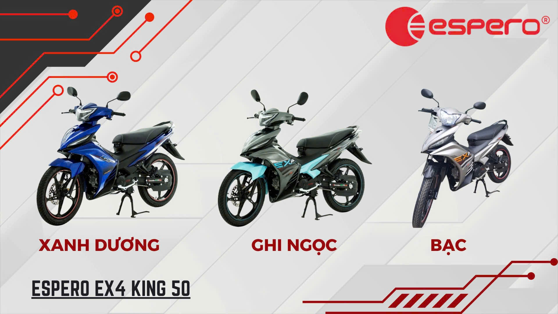 Xe Máy Dưới 50CC  ESPERO EX4 King 50
