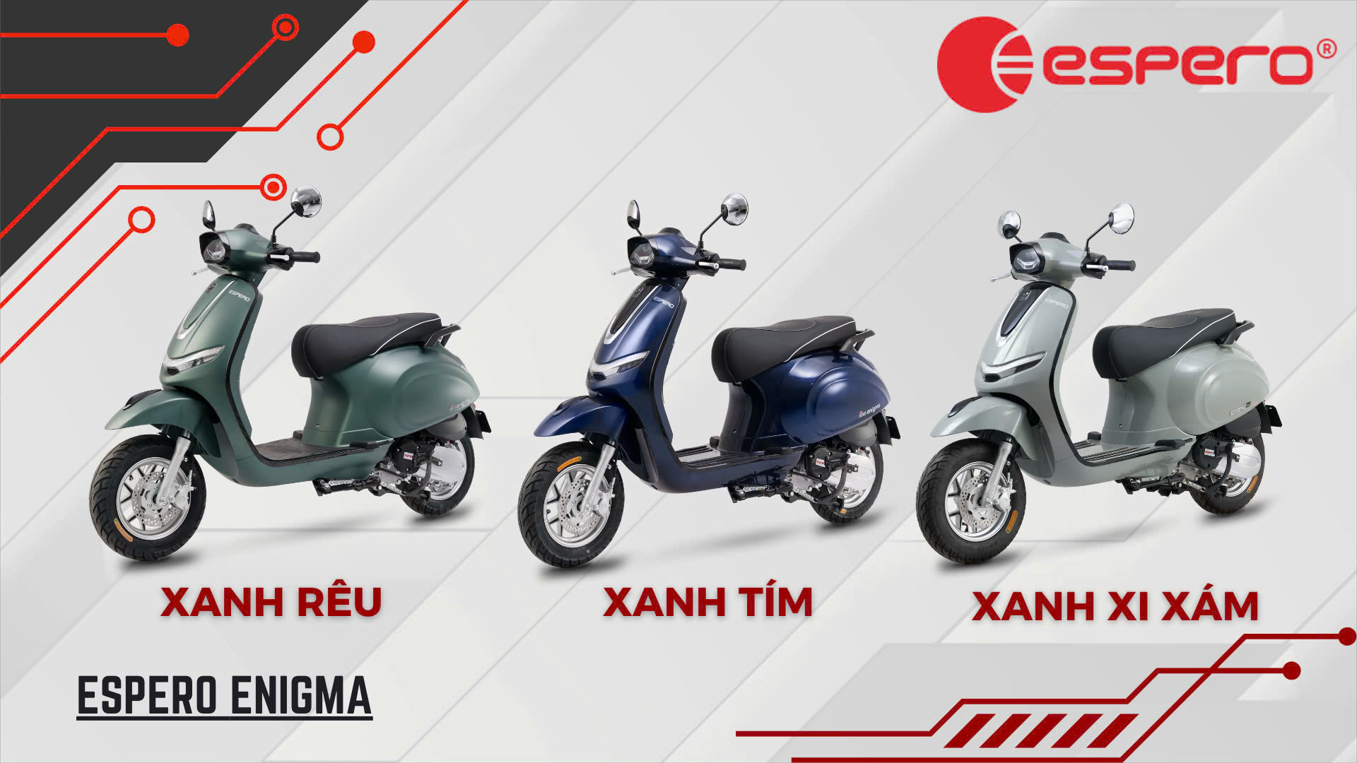 Xe Máy Dưới 50CC  ESPERO 50VS Enigma- Bao biển số